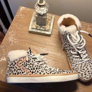 Montelliana 1965 SANDY High Top Sneaker Boots Cow Spot Calf Fur Hair MADE ITALY